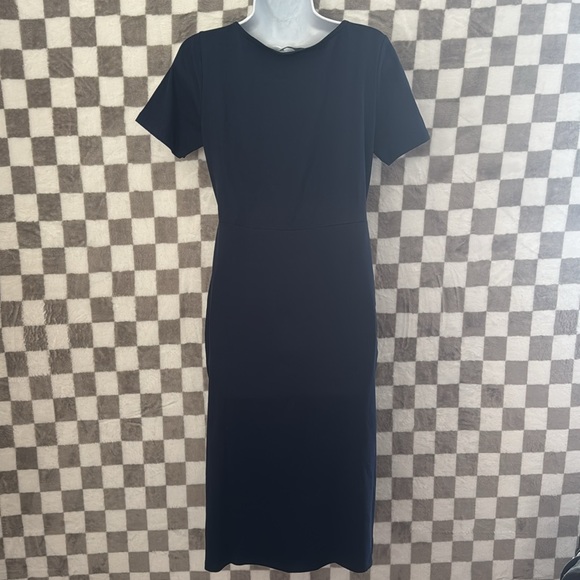 Mast & Harbour Women’s Navy Blue Solid Sheath Dress Size M/Medium - Picture 4 of 13